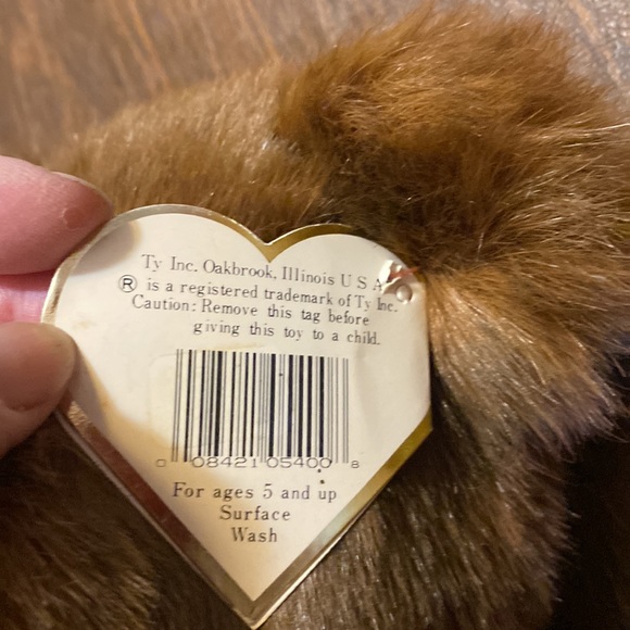 NWT VINTAGE 1990 Ty PJ Bear, Style 4500 - Picture 4 of 5